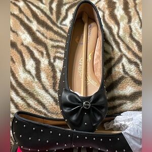 Ballet Flat with Bow and Studs